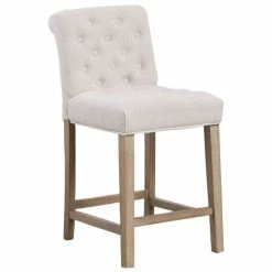 Best Sale 💯 The Gray Barn Hill House Beige Tufted Upholstered Dining Bar Stool Chairs (Set Of 2) ❤️ -The Gray Barn Shop unnamed file 1001