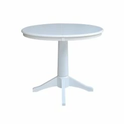 Outlet ✔️ The Gray Barn Fairy Glen 36-inch White Round Pedestal Table With 12-inch Leaf White Counter Height 🎉 -The Gray Barn Shop unnamed file 1005