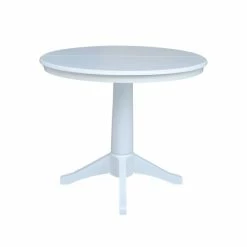Outlet ✔️ The Gray Barn Fairy Glen 36-inch White Round Pedestal Table With 12-inch Leaf White Counter Height 🎉 -The Gray Barn Shop unnamed file 1006