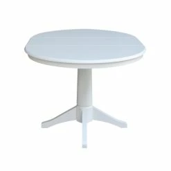 Outlet ✔️ The Gray Barn Fairy Glen 36-inch White Round Pedestal Table With 12-inch Leaf White Counter Height 🎉 -The Gray Barn Shop unnamed file 1007
