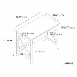 Best deal ✨ The Gray Barn Xanadu Hill X-frame Writing Desk With 2 Drawers Black Walnut ✨ -The Gray Barn Shop unnamed file 1017