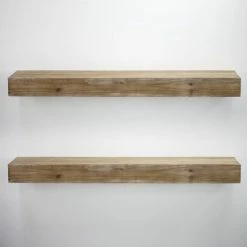 Promo 🎁 The Gray Barn Haven Walnut Brown Rustic Wood Floating Wall Shelf (Large) ⭐ -The Gray Barn Shop unnamed file 106