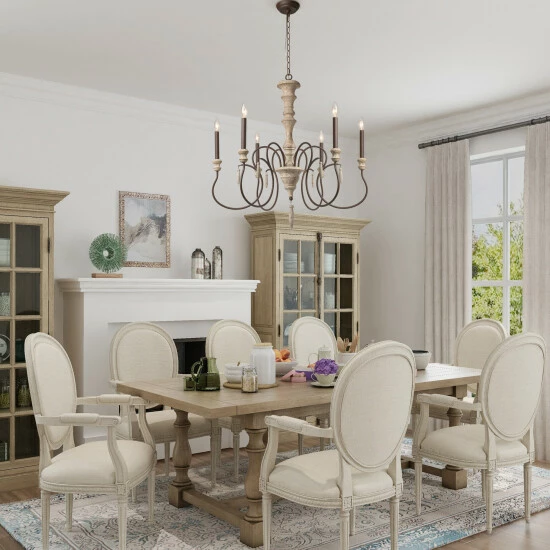 Flash Sale π The Gray Barn 6-Light Farmhouse Wood Chandelier Shabby Chic French Country Wood Ceiling Light Distressed π 6 Flash Sale π The Gray Barn 6-Light Farmhouse Wood Chandelier Shabby Chic French Country Wood Ceiling Light Distressed π - Image 4