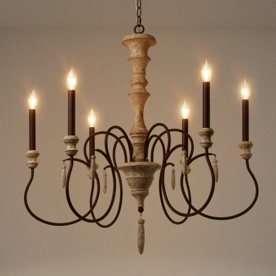 Flash Sale π The Gray Barn 6-Light Farmhouse Wood Chandelier Shabby Chic French Country Wood Ceiling Light Distressed π 8 Flash Sale π The Gray Barn 6-Light Farmhouse Wood Chandelier Shabby Chic French Country Wood Ceiling Light Distressed π - Image 6
