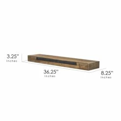 Promo 🎁 The Gray Barn Haven Walnut Brown Rustic Wood Floating Wall Shelf (Large) ⭐ -The Gray Barn Shop unnamed file 107