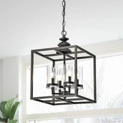 Best Pirce 😉 The Gray Barn 4-light Antique Black Lantern Chandelier ❤️