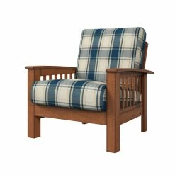 Coupon 🎉 The Gray Barn Blue Plaid Mission Style Arm Chair 🔔 -The Gray Barn Shop unnamed file 1117