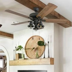 Outlet β The Gray Barn Stormy Grain Aged Bronze 52-inch Farmhouse LED Ceiling Fan β