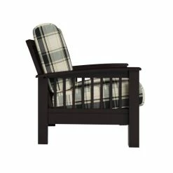 Promo 👏 The Gray Barn Mercy Brown/ Black Plaid Mission-style Arm Chair With Exposed Wood Frame ⭐ -The Gray Barn Shop unnamed file 1177
