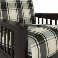 Promo 👏 The Gray Barn Mercy Brown/ Black Plaid Mission-style Arm Chair With Exposed Wood Frame ⭐ -The Gray Barn Shop unnamed file 1179