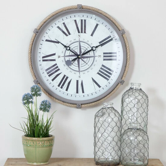 Brand new β€οΈ The Gray Barn Cocklebur 17.5-inch Nautical Wall Clock - 17.5"h X 17.5"w X 2"d π 3 Brand new β€οΈ The Gray Barn Cocklebur 17.5-inch Nautical Wall Clock - 17.5"h X 17.5"w X 2"d π