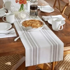 Best Pirce ✨ The Gray Barn Rachel Downs Homestead Stripe Table Runner Gray/white ⌛ -The Gray Barn Shop unnamed file 1190