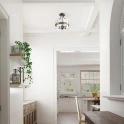 Coupon 🔔 The Gray Barn Modern Farmhouse 3-Light Flush Mount With Clear Glass Shade Black. ❤️ -The Gray Barn Shop unnamed file 1261