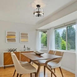 Coupon 🔔 The Gray Barn Modern Farmhouse 3-Light Flush Mount With Clear Glass Shade Black. ❤️ -The Gray Barn Shop unnamed file 1262