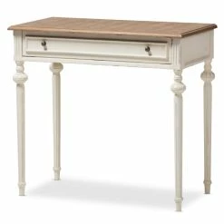 Brand new 🎉 The Gray Barn Keene French Provincial Weathered Oak And Whitewash Writing Desk ✔️ -The Gray Barn Shop unnamed file 1268
