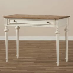 Brand new 🎉 The Gray Barn Keene French Provincial Weathered Oak And Whitewash Writing Desk ✔️ -The Gray Barn Shop unnamed file 1273