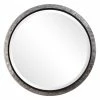 Best deal ✔️ The Gray Barn Wilset Galvanized Metal And Nailhead Round Wall Mirror - Antique Silver - 26x26x1.875 ✨