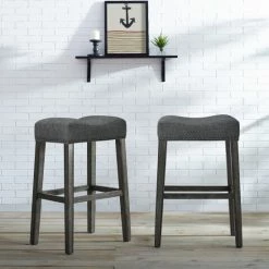 Outlet 🧨 The Gray Barn Overlook Upholstered Backless Bar Stool (Set Of 2) Grey 😉 -The Gray Barn Shop unnamed file 132