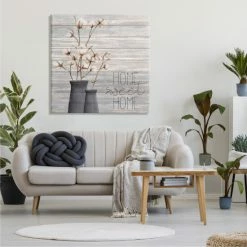 Discount 👏 The Gray Barn Home Sweet Home Cotton Flowers In Vase Canvas Wall Art - Multi-Color 😉 -The Gray Barn Shop unnamed file 1324