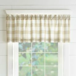 Budget ⌛ The Gray Barn Emily Gulch Buffalo Check Kitchen Window Valance - 60" W X15" L Black/white ⌛ -The Gray Barn Shop unnamed file 1343