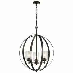 Top 10 ✔️ The Gray Barn Saffron 3-light Globe Chandelier ❤️