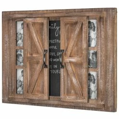 Best Pirce 🛒 The Gray Barn Rustic Wood Photo Collage Picture Frame With Mirror ⭐