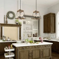 Coupon 🎉 The Gray Barn Modern Farmhouse 4-Light Chandelier Lantern Pendant Lights For Dining Room - L15.7"xW15.7"xH16.9" ✨ -The Gray Barn Shop unnamed file 1516