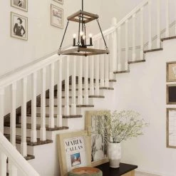 Coupon 🎉 The Gray Barn Modern Farmhouse 4-Light Chandelier Lantern Pendant Lights For Dining Room - L15.7"xW15.7"xH16.9" ✨ -The Gray Barn Shop unnamed file 1520