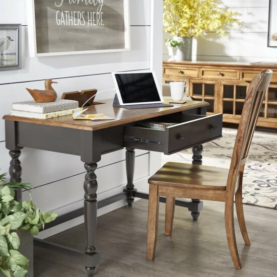 Brand new 🎁 The Gray Barn Sunny Banks Antique 1-drawer Desk With Charging Station Antique White 😍 6 Brand new 🎁 The Gray Barn Sunny Banks Antique 1-drawer Desk With Charging Station Antique White 😍 - Image 4