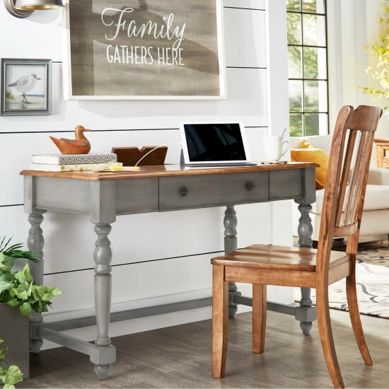 Brand new 🎁 The Gray Barn Sunny Banks Antique 1-drawer Desk With Charging Station Antique White 😍 8 Brand new 🎁 The Gray Barn Sunny Banks Antique 1-drawer Desk With Charging Station Antique White 😍 - Image 6