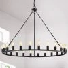 Promo ✨ The Gray Barn Liam 48-inch Round Wagon Wheel 24-light Chandelier Smith Iron / Imitation Wood Grain 👍 -The Gray Barn Shop unnamed file 16
