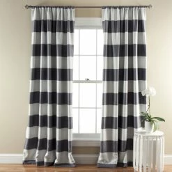 Promo 🧨 The Gray Barn Etienne Horizontal Stripe Room Darkening 84-inch Curtain Panel Pair - 52 X 84 - 52 X 84 Grey ⌛