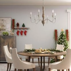 Best deal 🎁 The Gray Barn Farmhouse 6-Light 29.5" Distressed Wood Curve Arm French Country Chandelier ❤️ -The Gray Barn Shop unnamed file 168