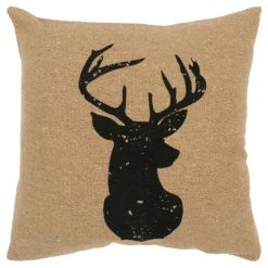 Best Pirce ✔️ The Gray Barn Vines East Black Deer Filled Throw Pillow 🤩