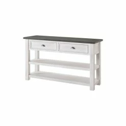 Cheap 👏 The Gray Barn Downington Solid Pine 2-drawer Sofa Console Table Cream White And Brown ✨