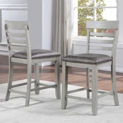Wholesale 🎉 The Gray Barn Hasbrook Ladder Back Farmhouse Counter Chair - Set Of 2 💯