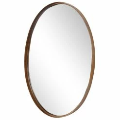 Hot Sale 🛒 The Gray Barn Wilset Gold Leaf Finish Oval Wall Mirror - 24x35x2 👍