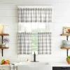 New ❤️ The Gray Barn Emily Gulch Buffalo Check Kitchen Window Tier Set Blue/white 🎉 -The Gray Barn Shop unnamed file 1875