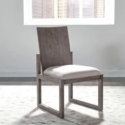 Hot Sale 😉 The Gray Barn Modern Farmhouse Dusty Charcoal Distressed Panel Back Side Chair (Set Of 2) 🌟