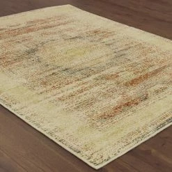 Best Pirce ⭐ The Gray Barn Redbone Distressed Medallion Ivory And Orange Area Rug Ivory/orange ⭐ -The Gray Barn Shop unnamed file 1941