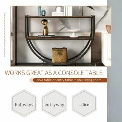 Brand new 🧨 The Gray Barn Highfield Rustic Industrial Console Table Brown 💯 -The Gray Barn Shop unnamed file 1951