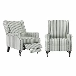 Best reviews of 🎉 The Gray Barn Farmhouse Wingback Pushback Recliner Chairs (Set Of 2) Barley Tan Stripe 🔥 -The Gray Barn Shop unnamed file 2042