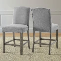 Buy 😀 The Gray Barn Garfield Driftwood Grey Counter Chair - Set Of 2 🎉