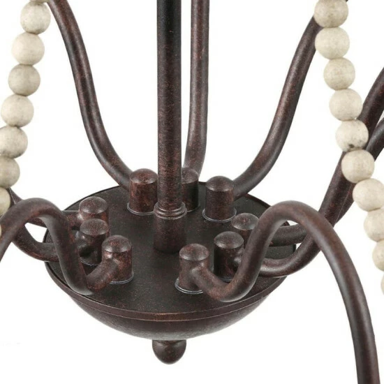 Promo π The Gray Barn Windy Bracken 9-light Wood Beaded French Country Chandelier - D28"xH25.5" π₯° 9 Promo π The Gray Barn Windy Bracken 9-light Wood Beaded French Country Chandelier - D28"xH25.5" π₯° - Image 7