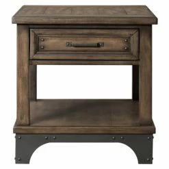 Cheapest 😍 The Gray Barn Hatchery Gun Powder Grey 1-drawer End Table 😍