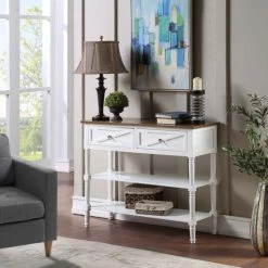 Promo 🔥 The Gray Barn Cranesbill Country 2 Drawer Console Table Black 🌟