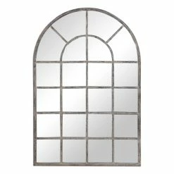 New 👍 The Gray Barn Wilset Antique Rustic Grey Arched Wall Mirror 🛒
