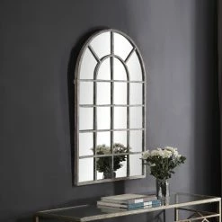 New 👍 The Gray Barn Wilset Antique Rustic Grey Arched Wall Mirror 🛒 -The Gray Barn Shop unnamed file 2212