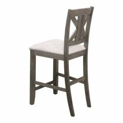 Best Pirce ⭐ The Gray Barn Dahlia Ranch Grey Upholstered Counter Height Stools (Set Of 2) 🥰