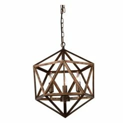 Wholesale 🥰 The Gray Barn Bonnyview 3-light Antique Forged Copper Chandelier ⌛